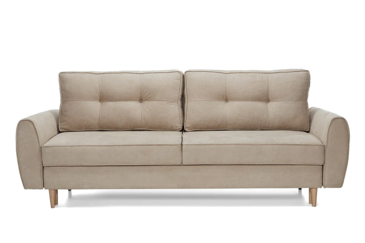 Canapea Extensibilă 3 locuri, RIGA, cu ladă de depozitare, 229x90x90 cm Bej-Enjoy Prestige Home