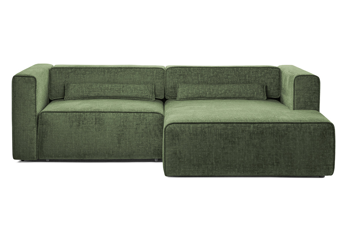 Colțar Extensibil 3 locuri ZANETTO, cu ladă de depozitare, 240x157x70 cm Verde-Onyx Prestige Home