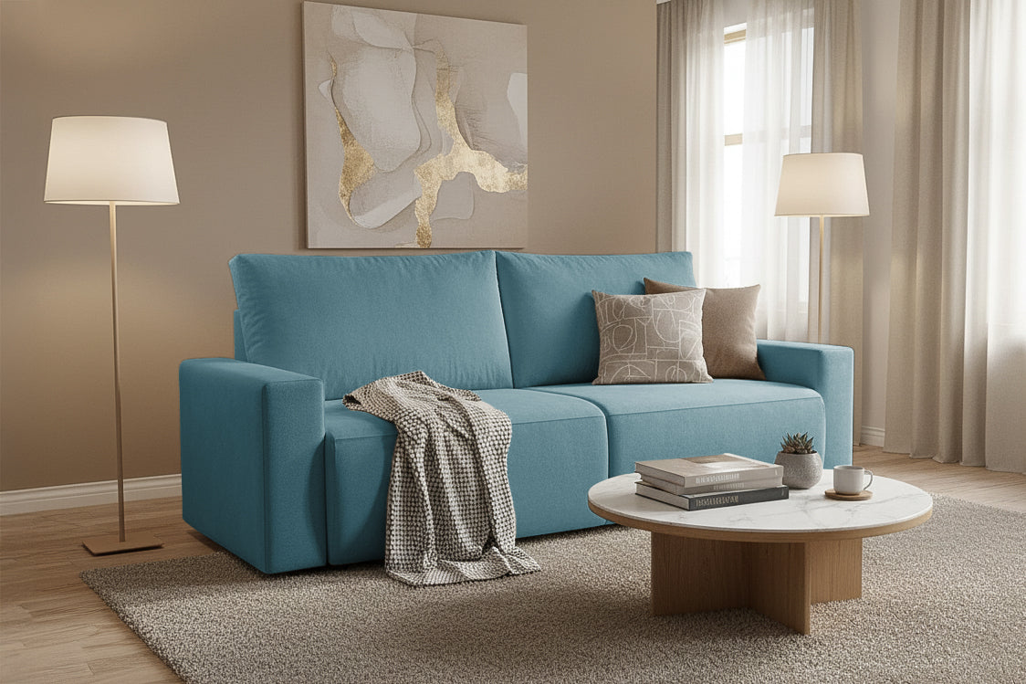 Canapea Extensibilă 3 locuri KENZO, cu ladă depozitare, 235x100x93 cm Prestige Home