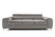 Canapea Extensibilă 3 locuri TIME, cu tetiere reglabile, cu suport lombar, 255x97x94 cm #color_Gri-Silver-Velluto