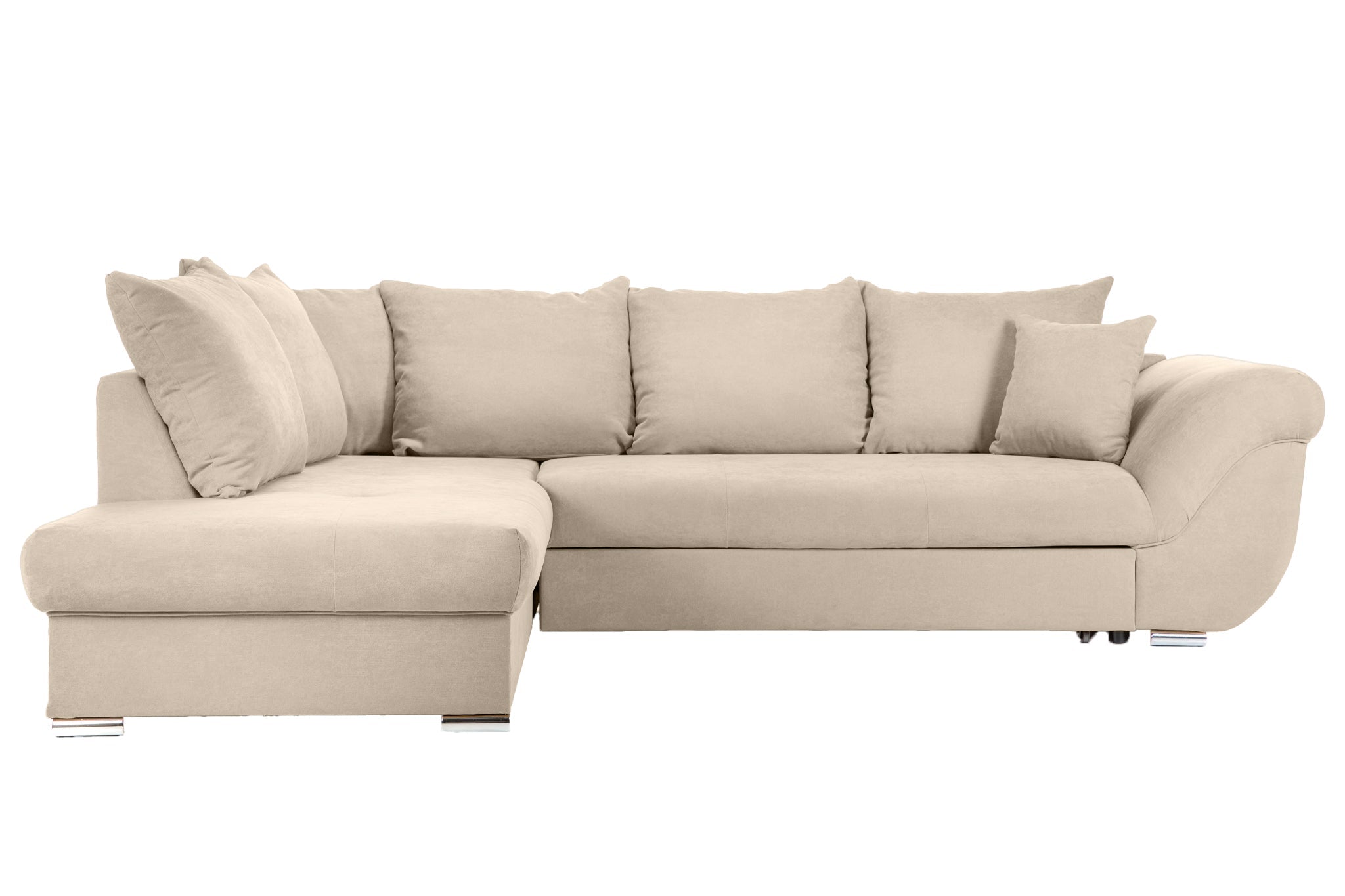 Colțar Extensibil SANTOS, variante stânga/dreapta, 295x215x80 cm Stanga Bej-Enjoy Prestige Home