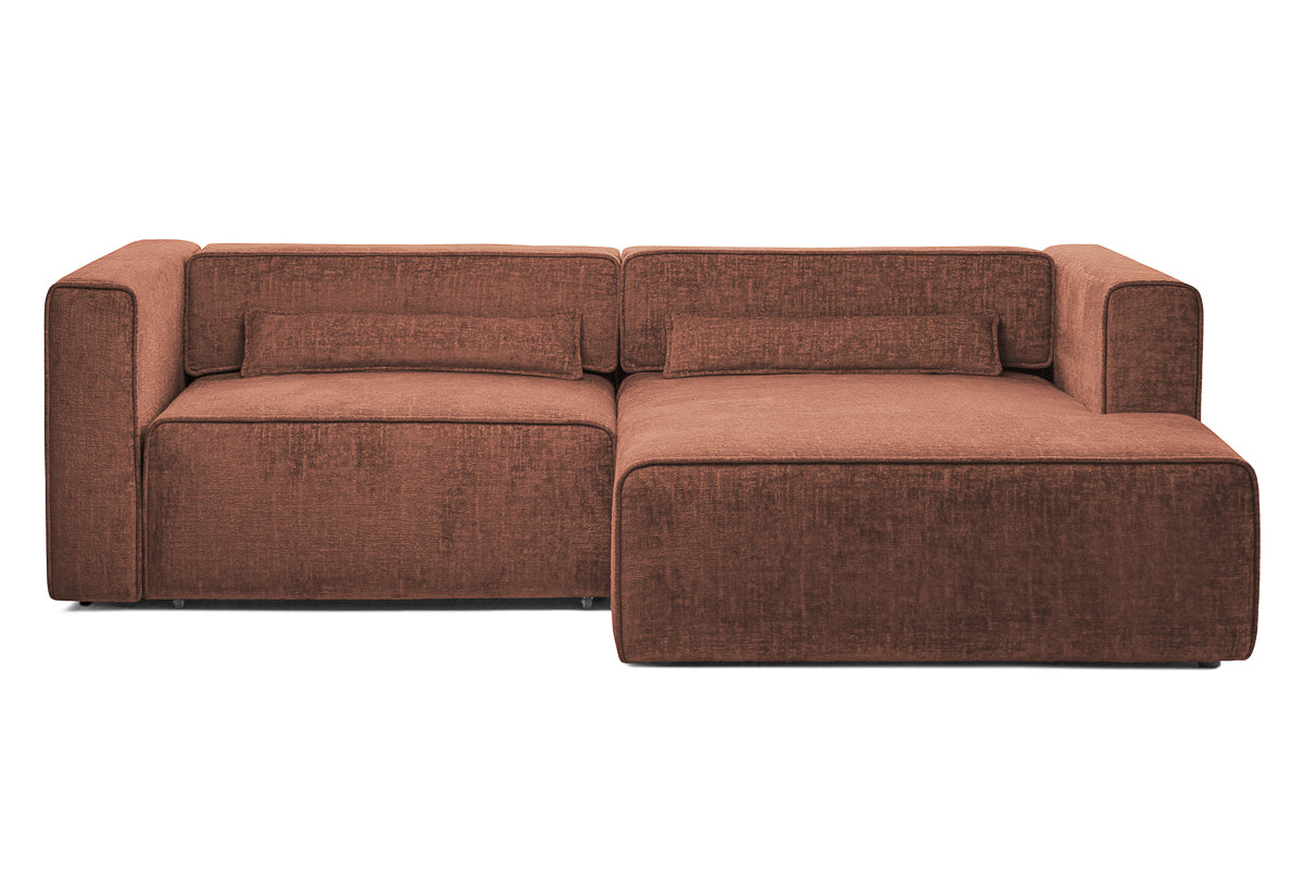 Colțar Extensibil 3 locuri ZANETTO, cu ladă de depozitare, 240x157x70 cm Bordeaux-Onyx Prestige Home