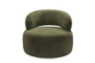 Fotoliu MOON, rotativ, suport lombar, 65x85x75 cm Verde-Olive-Eden Arboteca