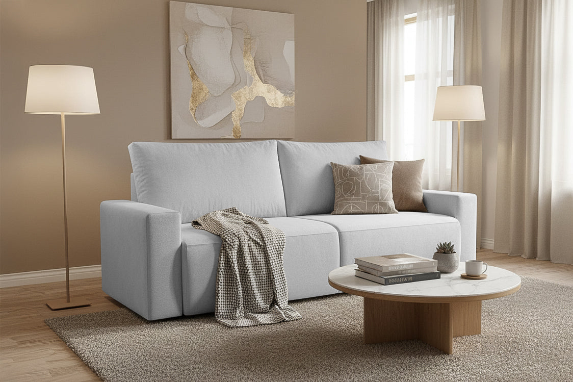 Canapea Extensibilă 3 locuri KENZO, cu ladă depozitare, 235x100x93 cm Prestige Home