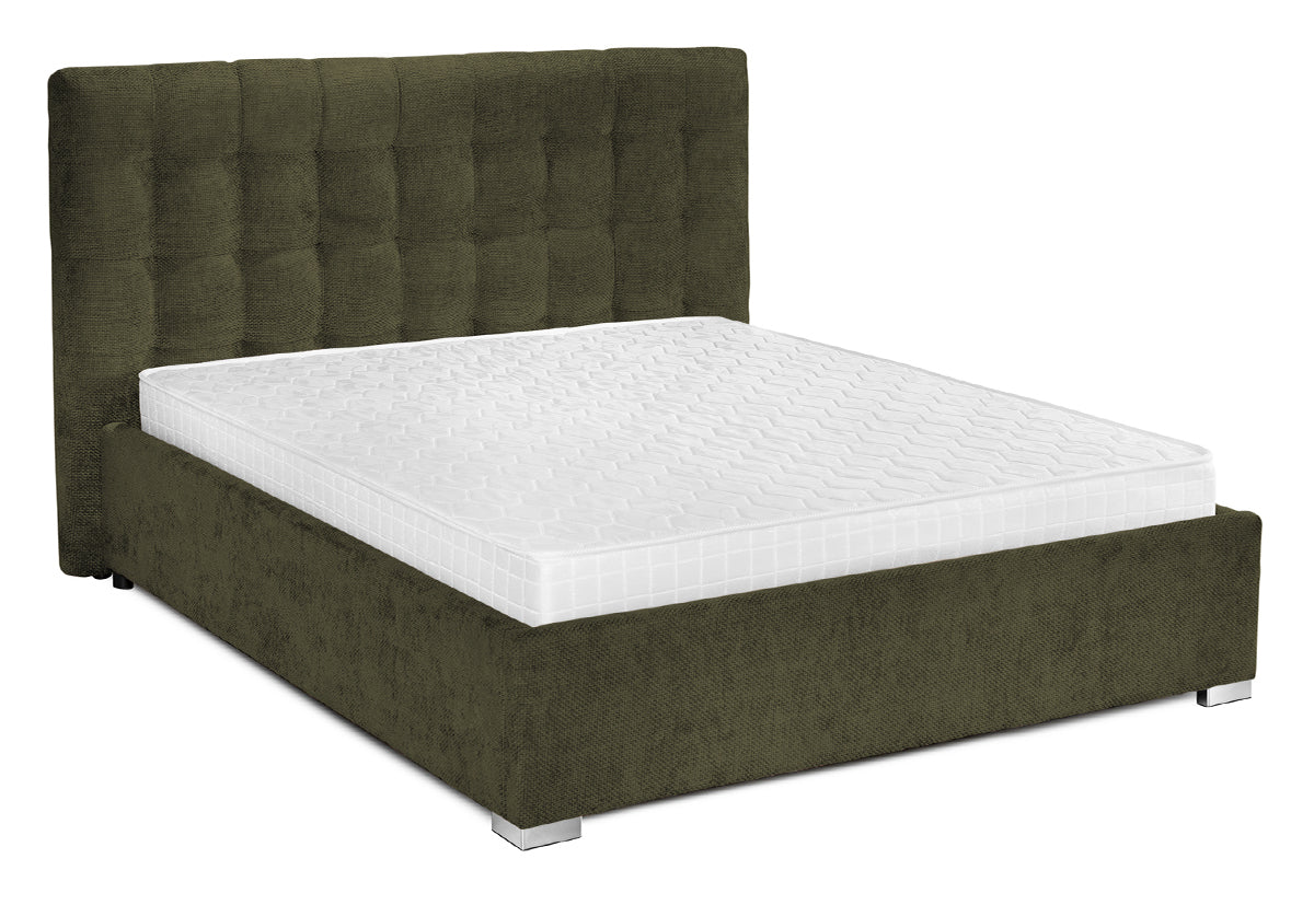 Pat Tapițat Strasbourg Premium, cu somieră rabatabilă și ladă depozitare Prestige Home