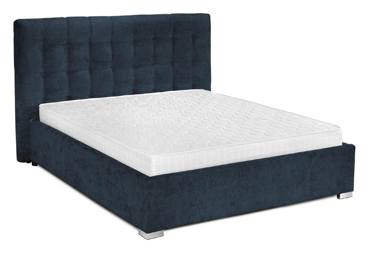 Pat Tapițat Strasbourg Premium, cu somieră rabatabilă și ladă depozitare Prestige Home