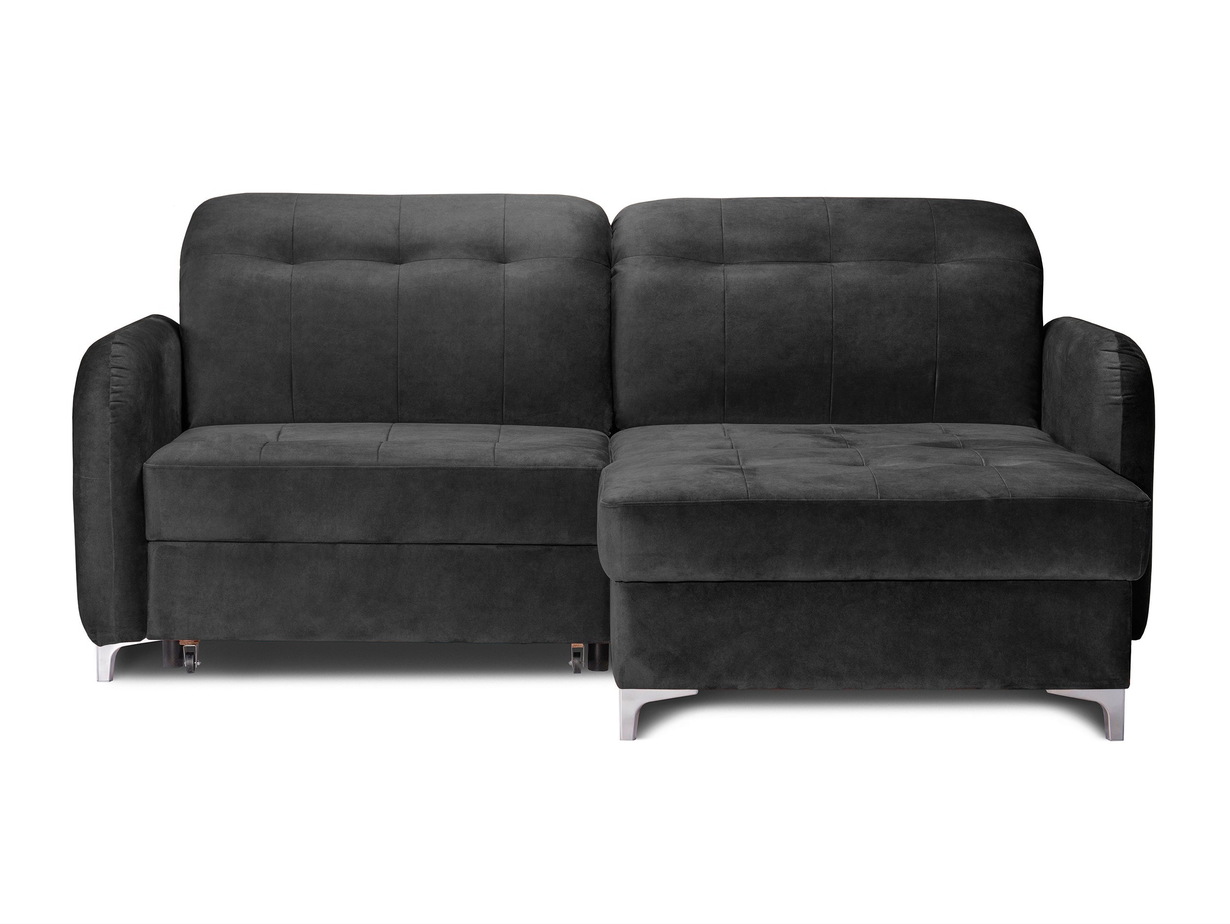 Colțar Extensibil STUDIO, cu lada depozitare, cu tetiere reglabile, 220 x 160 x 105 cm Gri-Grafit-Whisper Dreapta Prestige Home