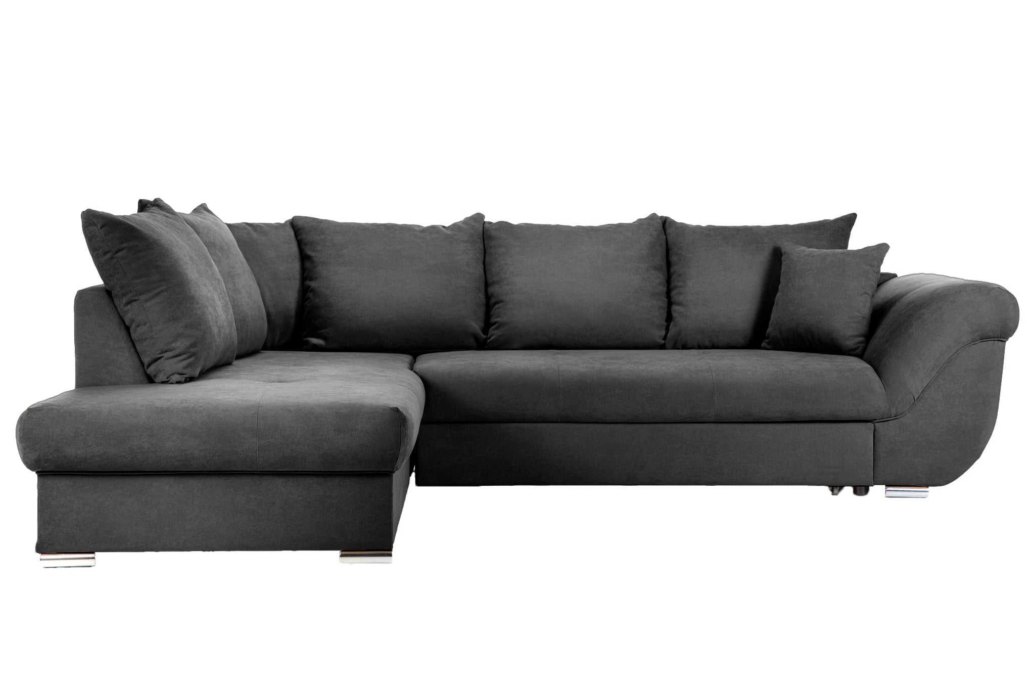 Colțar Extensibil SANTOS, variante stânga/dreapta, 295x215x80 cm Stanga Gri-Inchis-Enjoy Prestige Home