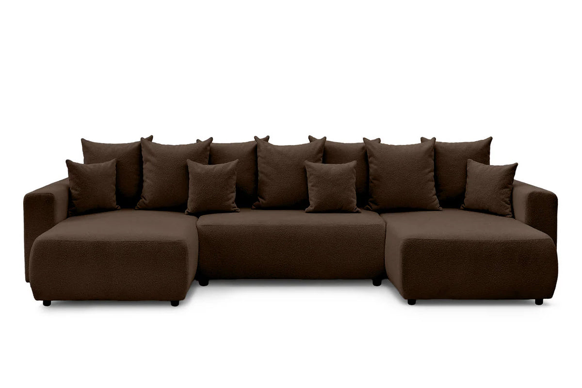 Colțar Extensibil, în formă de U, LIVIGNO, cu ladă de depozitare, 347x154x80 cm Prestige Home