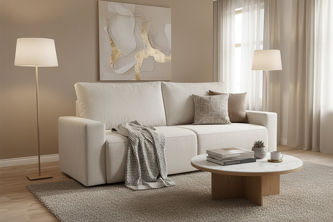 Canapea Extensibilă 3 locuri KENZO, cu ladă depozitare, 235x100x93 cm Prestige Home