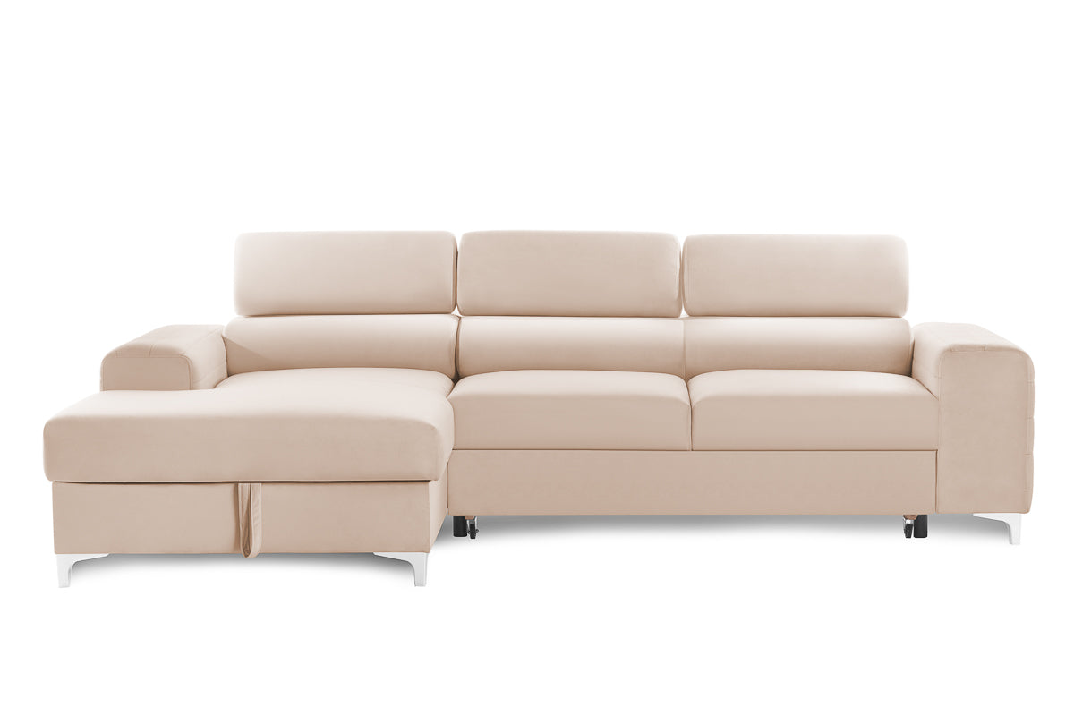 Colțar Extensibil LOFT NEW, cu lada depozitare, tetiere reglabile, 290x170x95 cm Prestige Home
