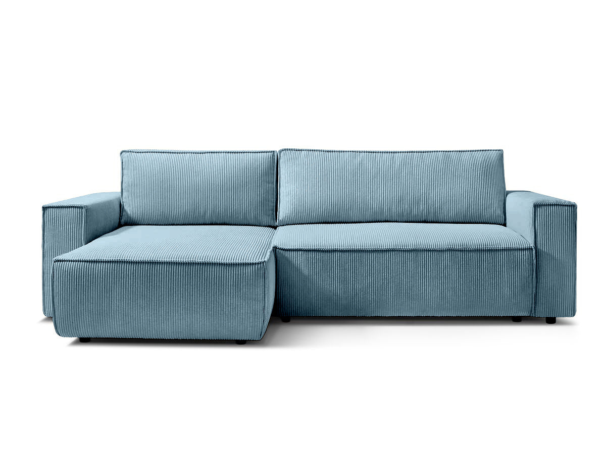 Colțar Extensibil CLOUD, cu ladă de depozitare, șezlong interschimbabil, 275x145x85 cm Albastru-Deschis-Zoom Stanga Prestige Home