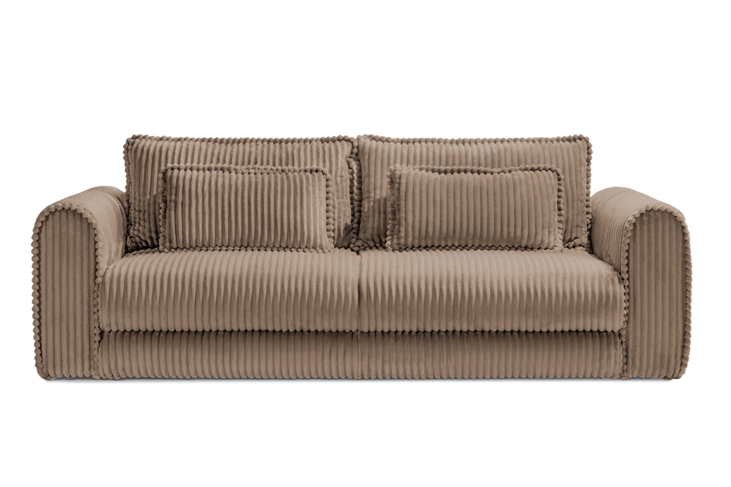 Canapea Extensibilă 3 locuri FELLINI, cu ladă depozitare, 243x108x90 cm Bej-Tilia Prestige Home