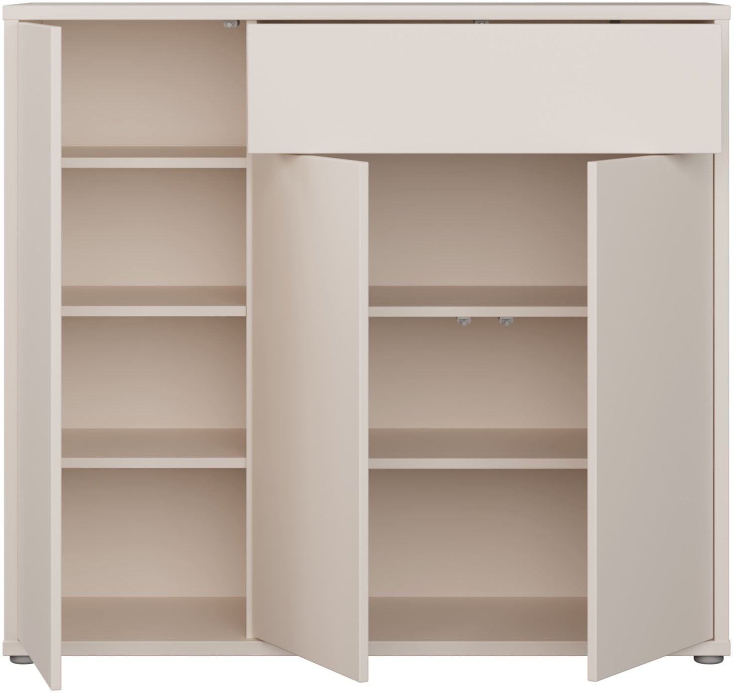 Pantofar Alice Springs cu 3 uși, 20 perechi, alb, 109×99×35 cm Arboteca