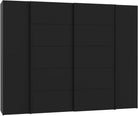 Dulap Narago combinat cu uși glisante și batante, negru/alb, 270×210×61 cm Arboteca