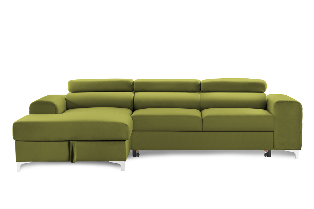 Colțar Extensibil LOFT NEW, cu lada depozitare, tetiere reglabile, 290x170x95 cm Prestige Home