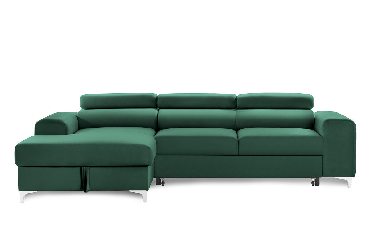 Colțar Extensibil LOFT NEW, cu lada depozitare, tetiere reglabile, 290x170x95 cm Prestige Home