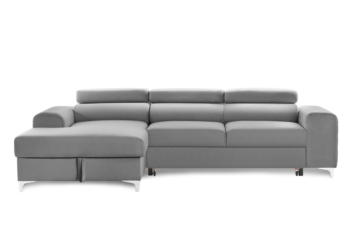 Colțar Extensibil LOFT NEW, cu lada depozitare, tetiere reglabile, 290x170x95 cm Prestige Home