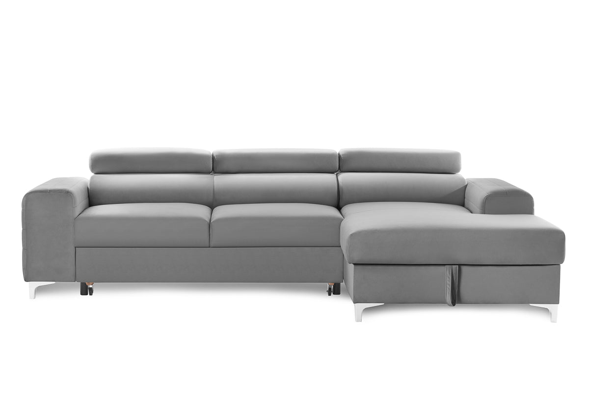 Colțar Extensibil LOFT NEW, cu lada depozitare, tetiere reglabile, 290x170x95 cm Prestige Home