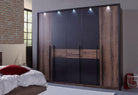 Dulap Bellevue cu iluminare LED, 5 uși, 261 cm Arboteca
