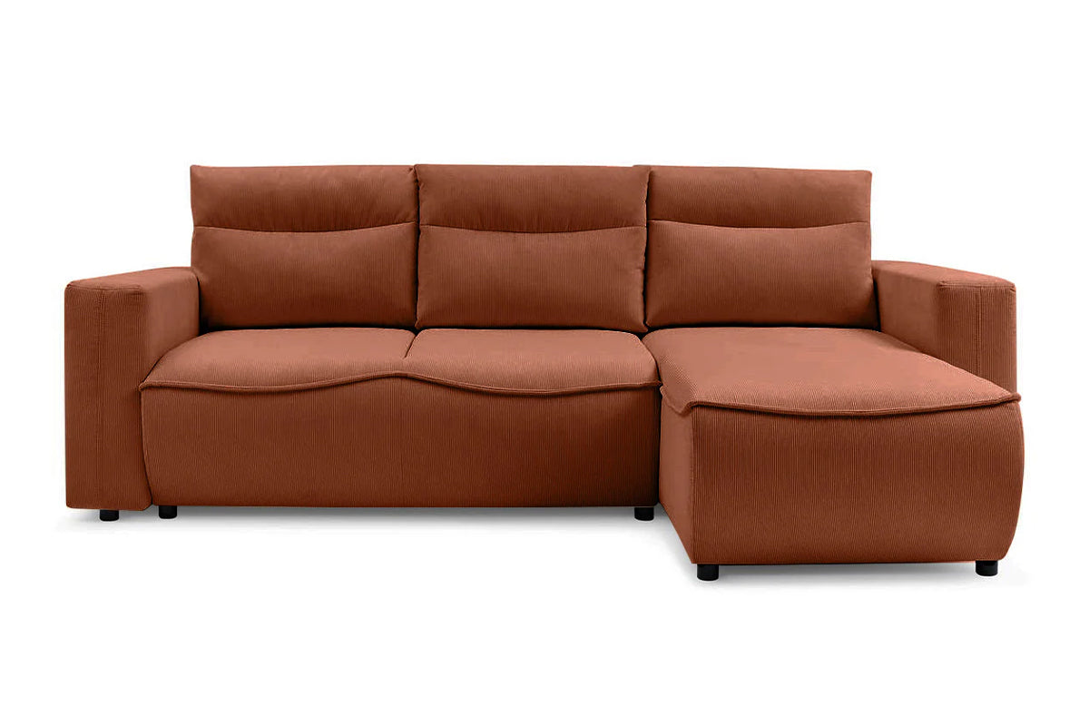 Colțar Extensibil HALSON, cu ladă de depozitare, șezlong interschimbabil, 260x160x98 cm Dreapta Maro-Fjord Prestige Home