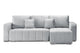 Colțar Extensibil DIEGO, cu lada depozitare, sezlong interschimbabil, 240x147x85cm Gri-Deschis-Whisper Dreapta Prestige