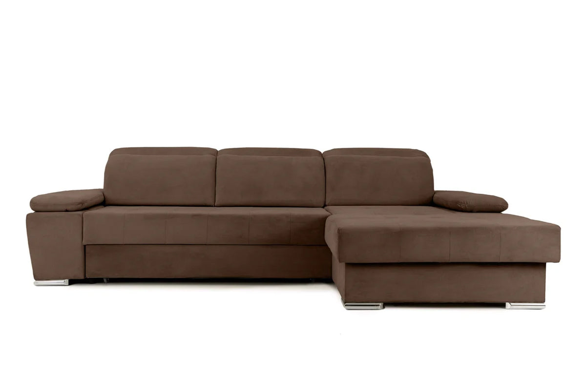 Colțar Extensibil TRENDY, cu ladă de depozitare, cu tetiere reglabile, variante stânga/dreapta 295x170x105 cm Prestige Home