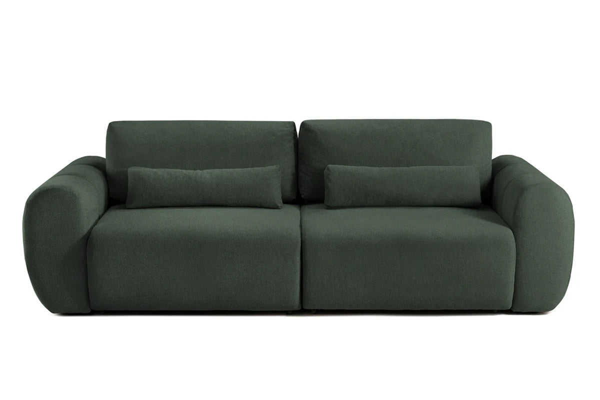 Canapea Extensibilă 3 locuri VERSA, cu 2 lăzi depozitare, 260x110x85 cm Verde-Inchis-Loft Prestige Home