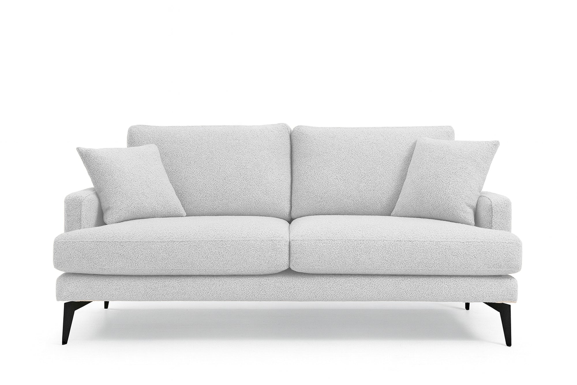 Canapea Fixă AZURRO, 2 locuri, 175x90x85 cm Gri-Argintiu-Mystery Prestige Home