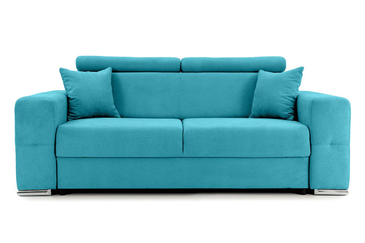 Canapea Fixă 2 locuri BELLAGIO, cu tetiere reglabile, 205x100x100 cm Turcoaz-Enjoy Prestige Home