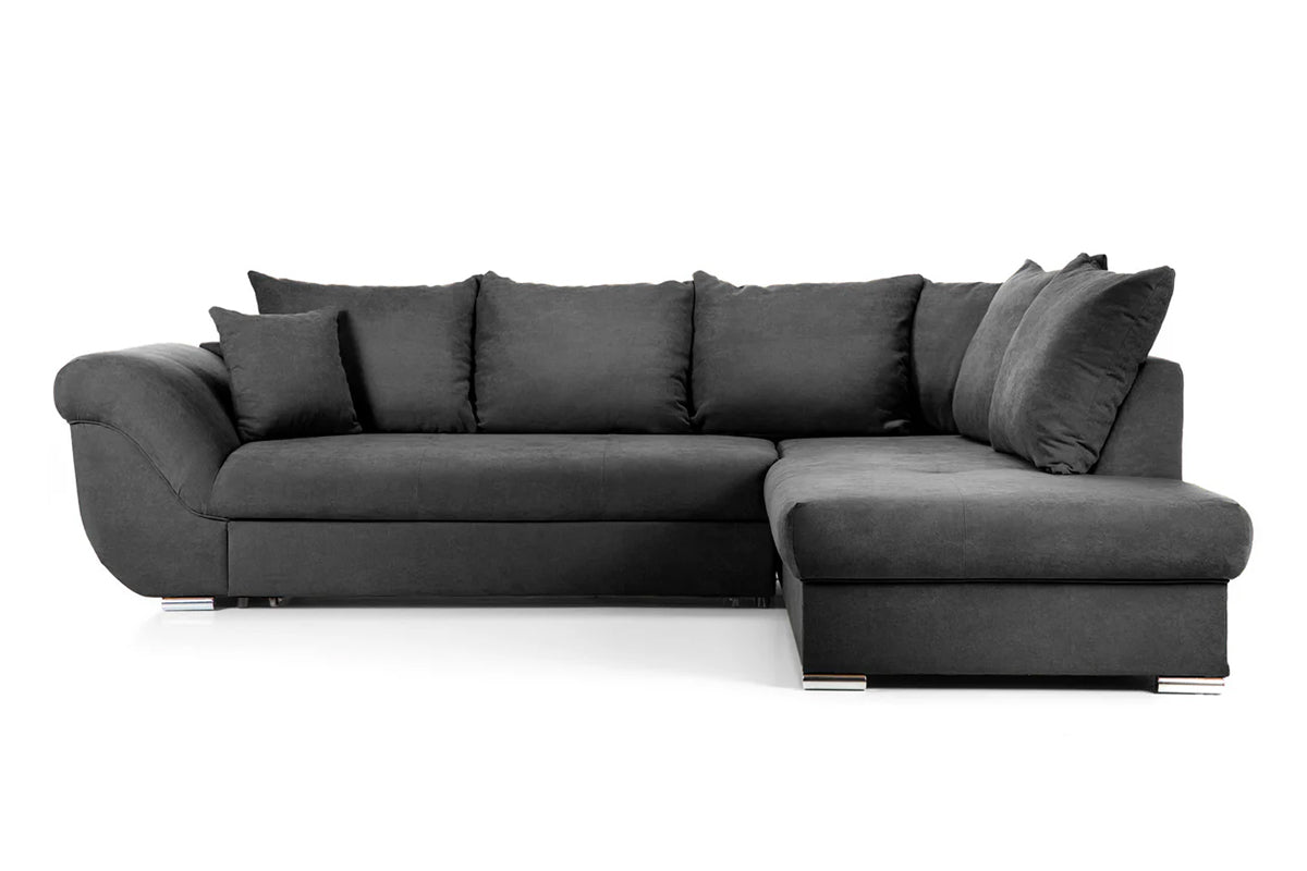 Colțar Extensibil SANTOS, variante stânga/dreapta, 295x215x80 cm Dreapta Gri-Inchis-Enjoy Prestige Home