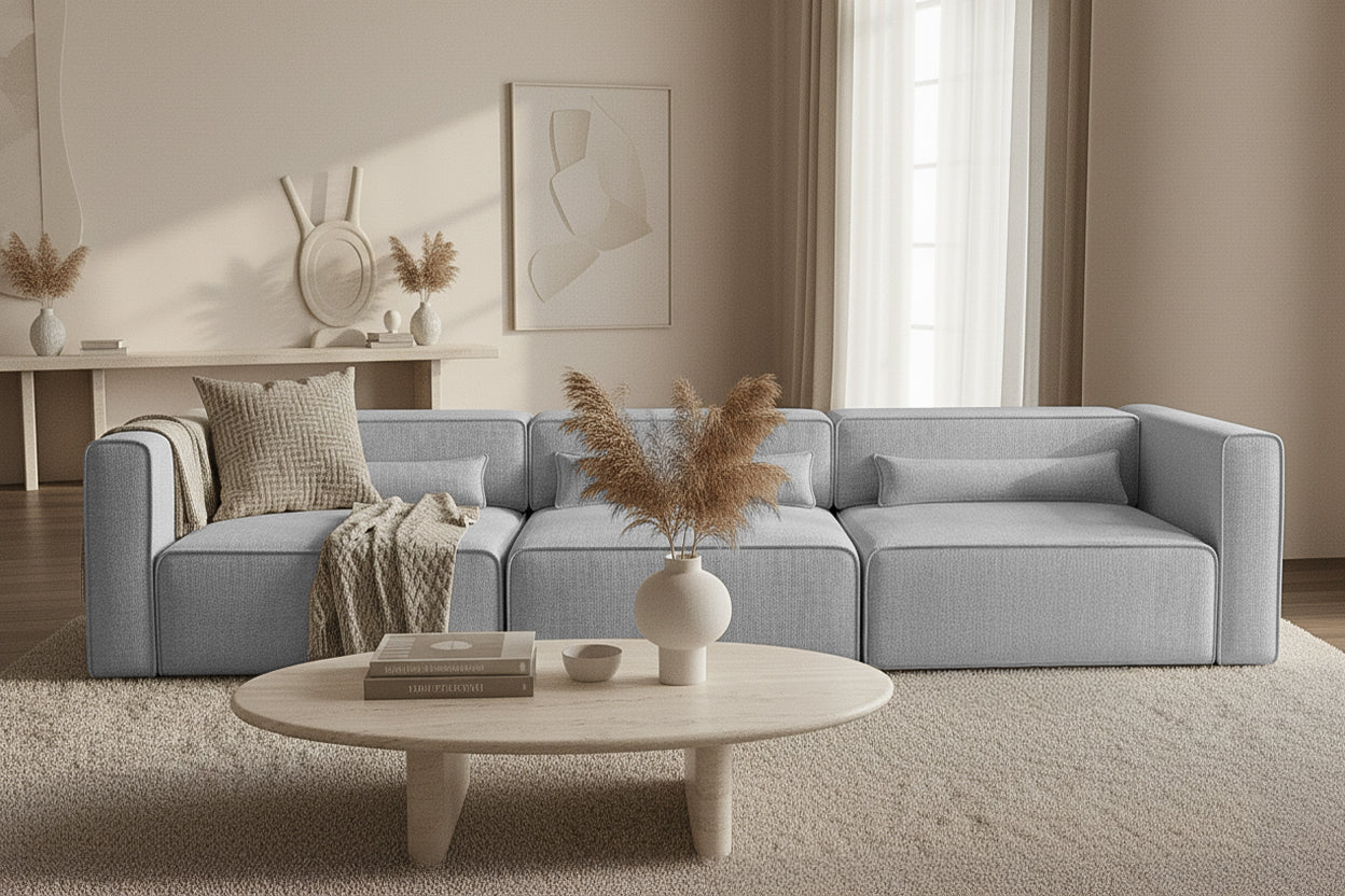 Canapea Extensibilă 5 locuri ZANETTO, cu 3 lăzi depozitare, 340x103x70 cm Prestige Home