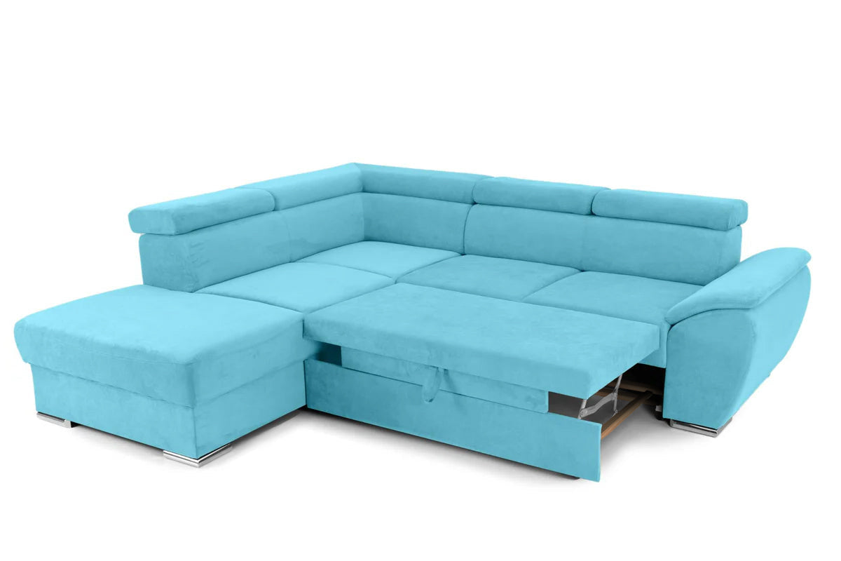 Colțar Extensibil CUBA, cu tetiere reglabile, variante stânga/dreapta 266x232x80 cm Prestige Home