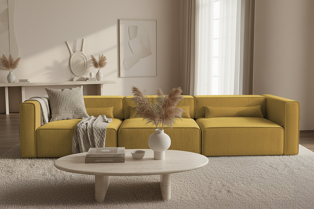 Canapea Extensibilă 5 locuri ZANETTO, cu 3 lăzi depozitare, 340x103x70 cm Prestige Home