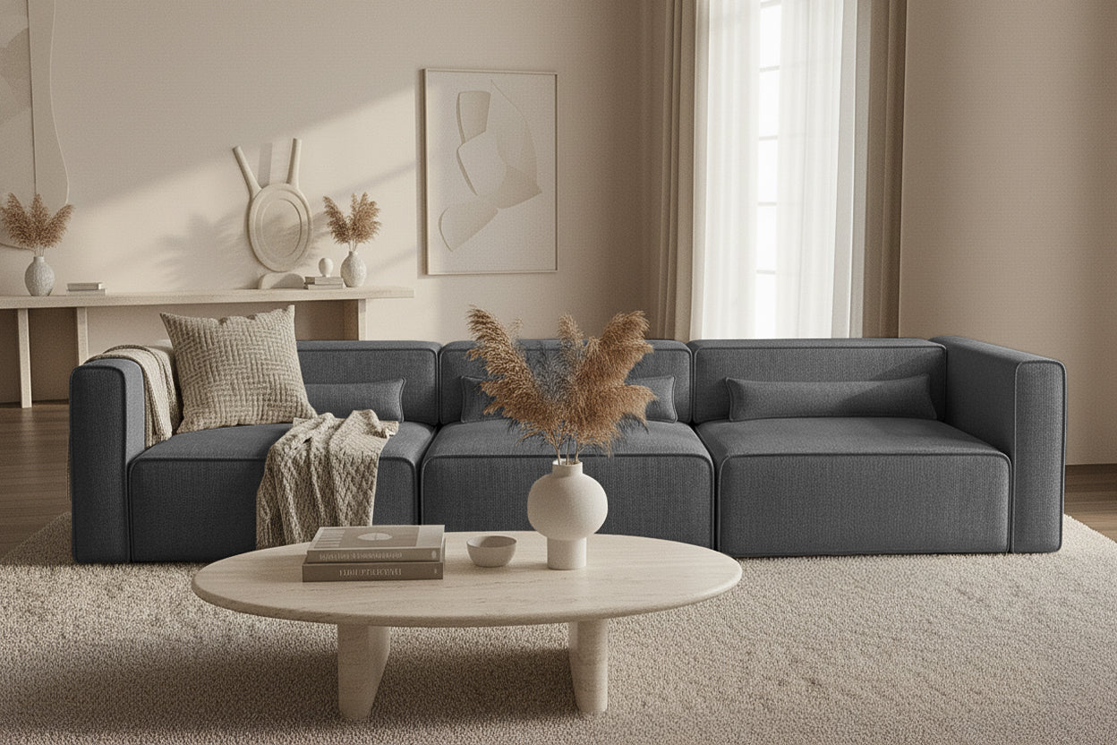 Canapea Extensibilă 5 locuri ZANETTO, cu 3 lăzi depozitare, 340x103x70 cm Prestige Home