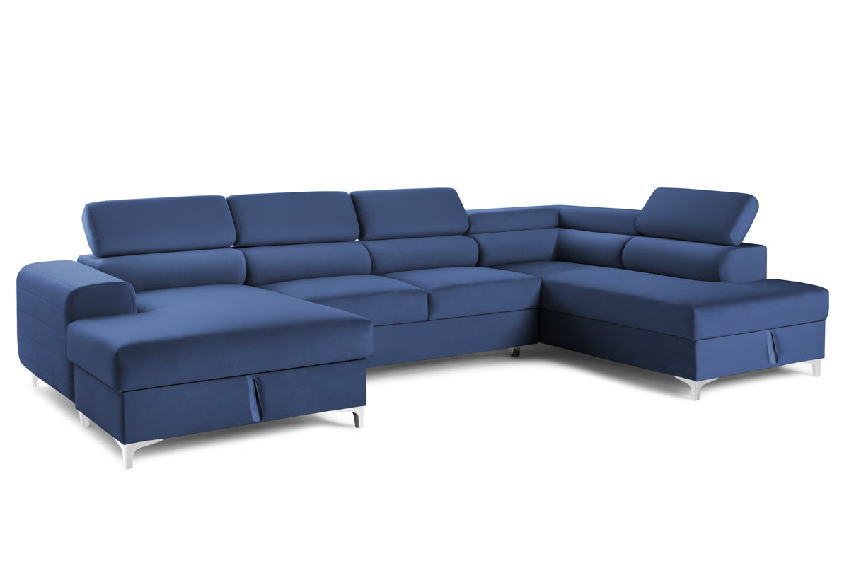 Colțar Extensibil, în formă de U, TIME NEW, cu 2 lăzi de depozitare, cu tetiere reglabile, 360x220x95 cm Prestige Home