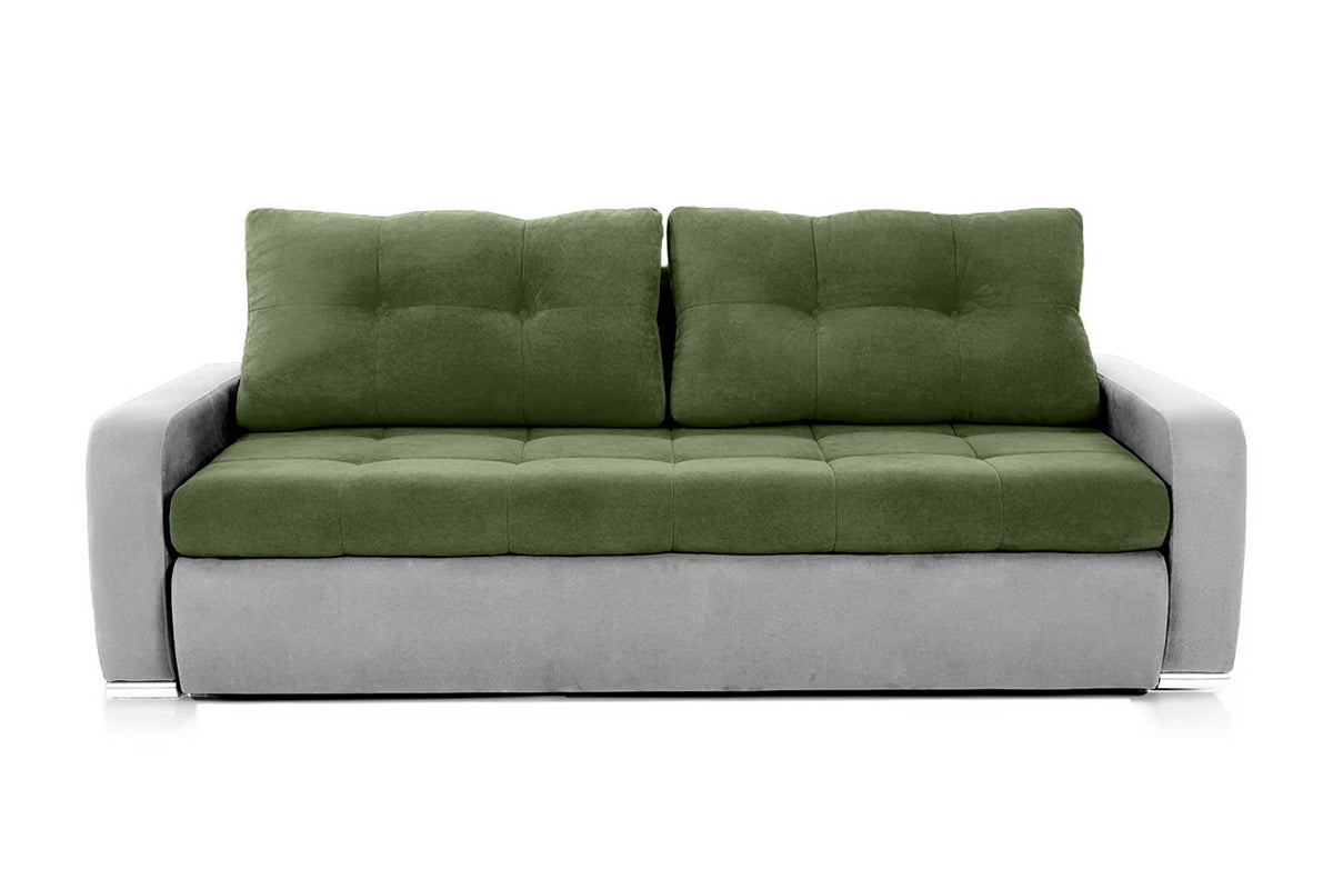 Canapea Extensibilă 3 locuri VENETIA, cu ladă de depozitare, 220x100x90 cm Verde-Gri-Deschis-Enjoy Prestige Home