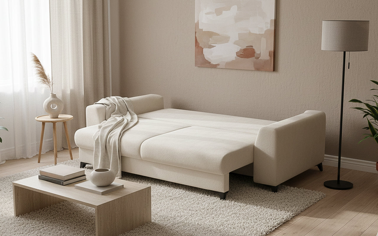 Canapea Extensibilă 3 locuri TIVOLI, cu ladă depozitare, 240x105x95 cm Prestige Home