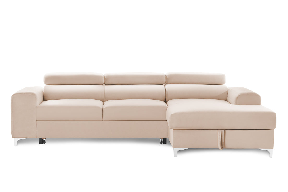 Colțar Extensibil LOFT NEW, cu lada depozitare, tetiere reglabile, 290x170x95 cm Prestige Home