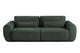 Canapea Extensibilă 3 locuri VERSA, cu 2 lăzi depozitare, 260x110x85 cm Verde-Inchis-Loft Arboteca