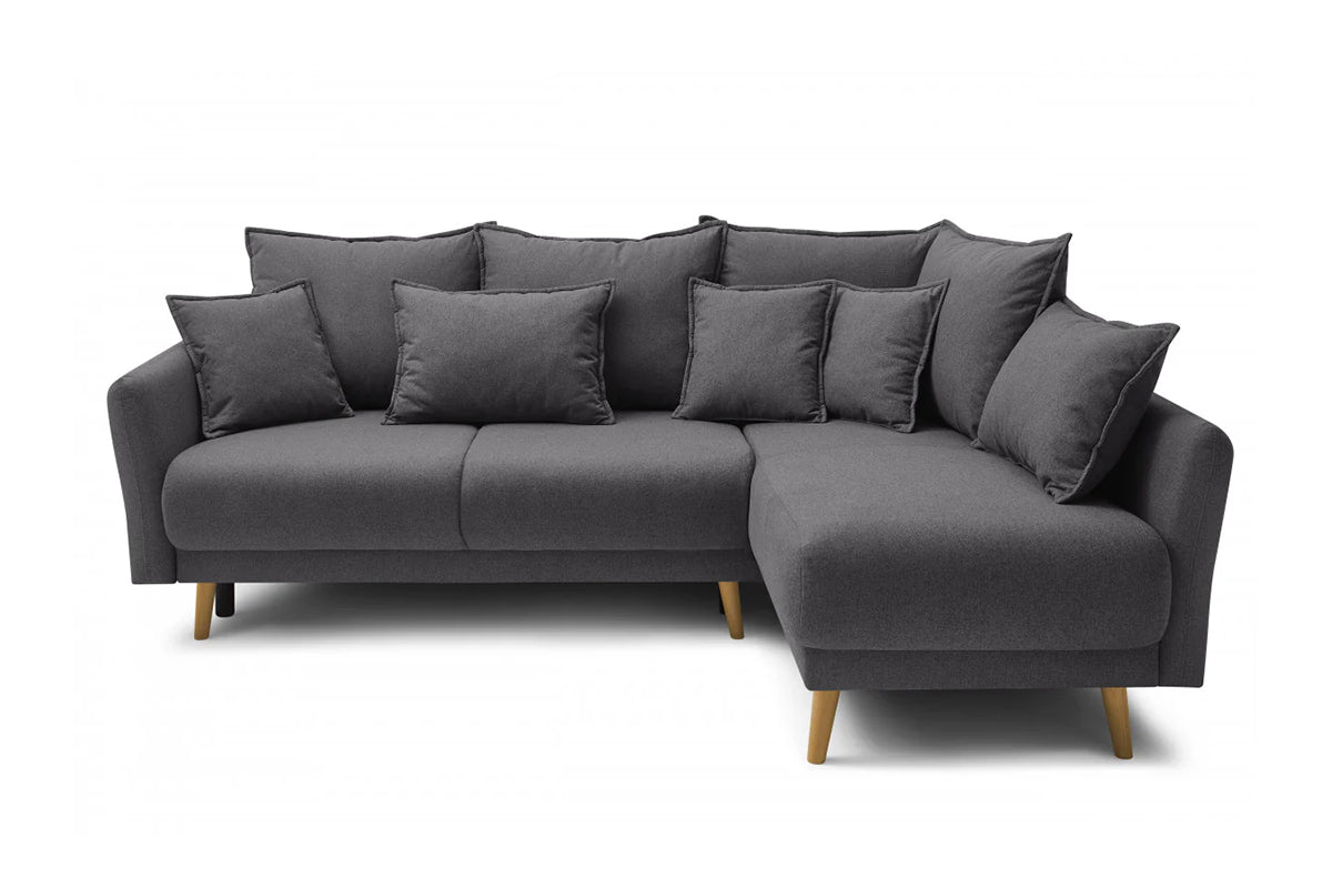 Colțar Extensibil JULIET, cu ladă de depozitare, variante stânga/dreapta, 240x166x95 cm - Prestigehome.ro - Canapea - Prestige #color_Gri-Inchis-Como