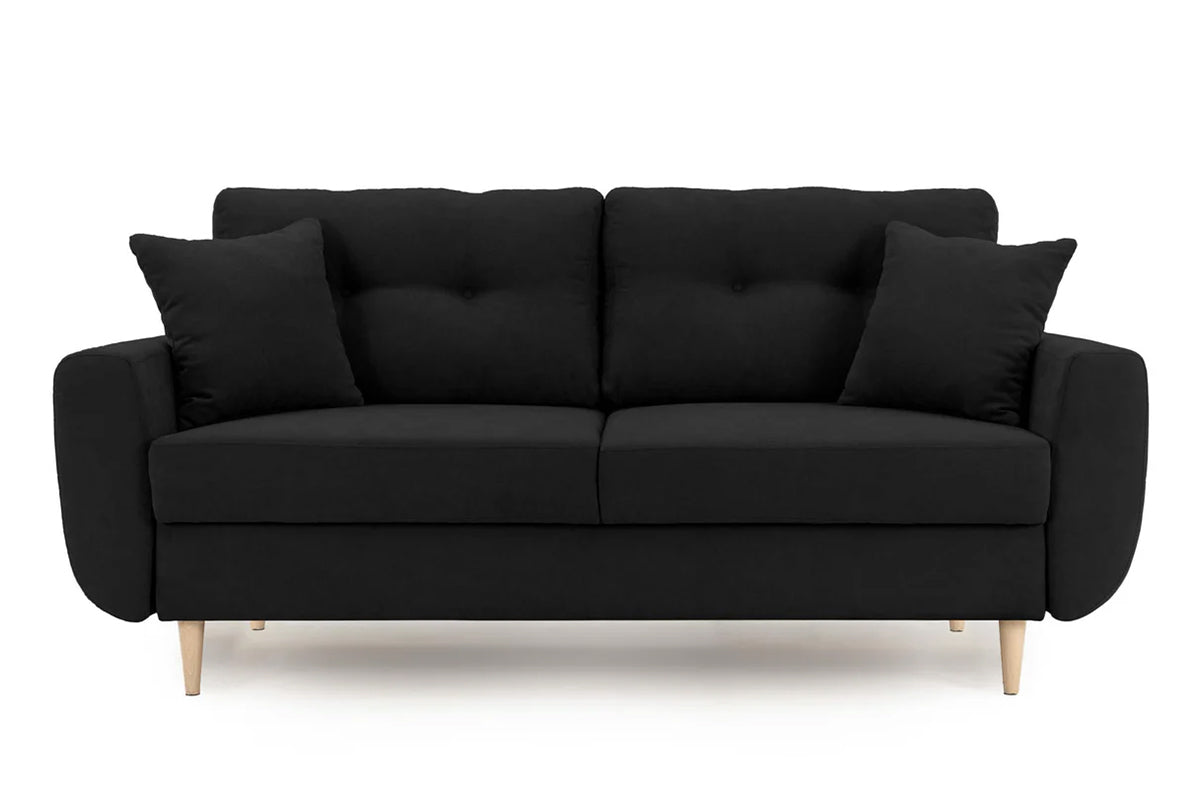 Canapea Fixă 2 locuri HELSINKI, 190x90x81 cm Negru-Enjoy Prestige Home