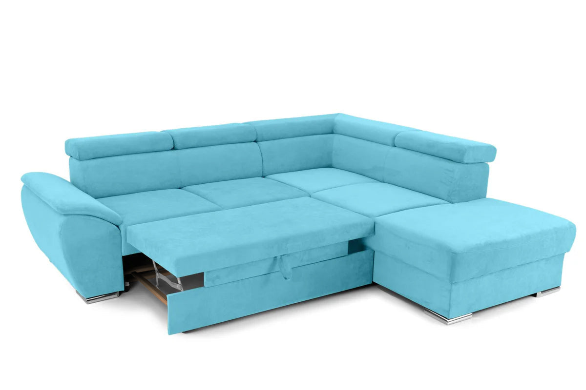 Colțar Extensibil CUBA, cu tetiere reglabile, variante stânga/dreapta 266x232x80 cm Prestige Home
