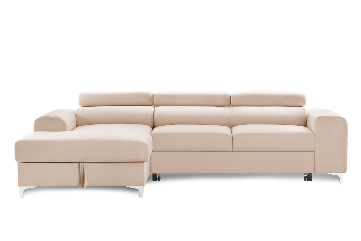 Colțar Extensibil LOFT NEW, cu lada depozitare, tetiere reglabile, 290x170x95 cm Prestige Home