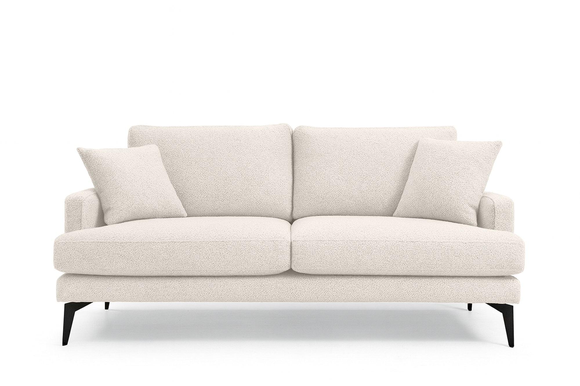 Canapea Fixă AZURRO, 2 locuri, 175x90x85 cm Crem-Mystery Prestige Home