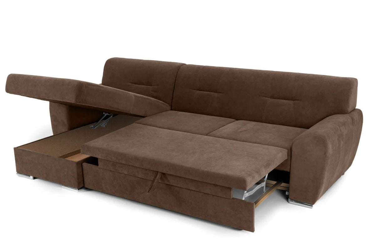 Colțar Extensibil ASTORIA, cu ladă de depozitare, variante stânga/dreapta 281x168x85 cm Prestige Home