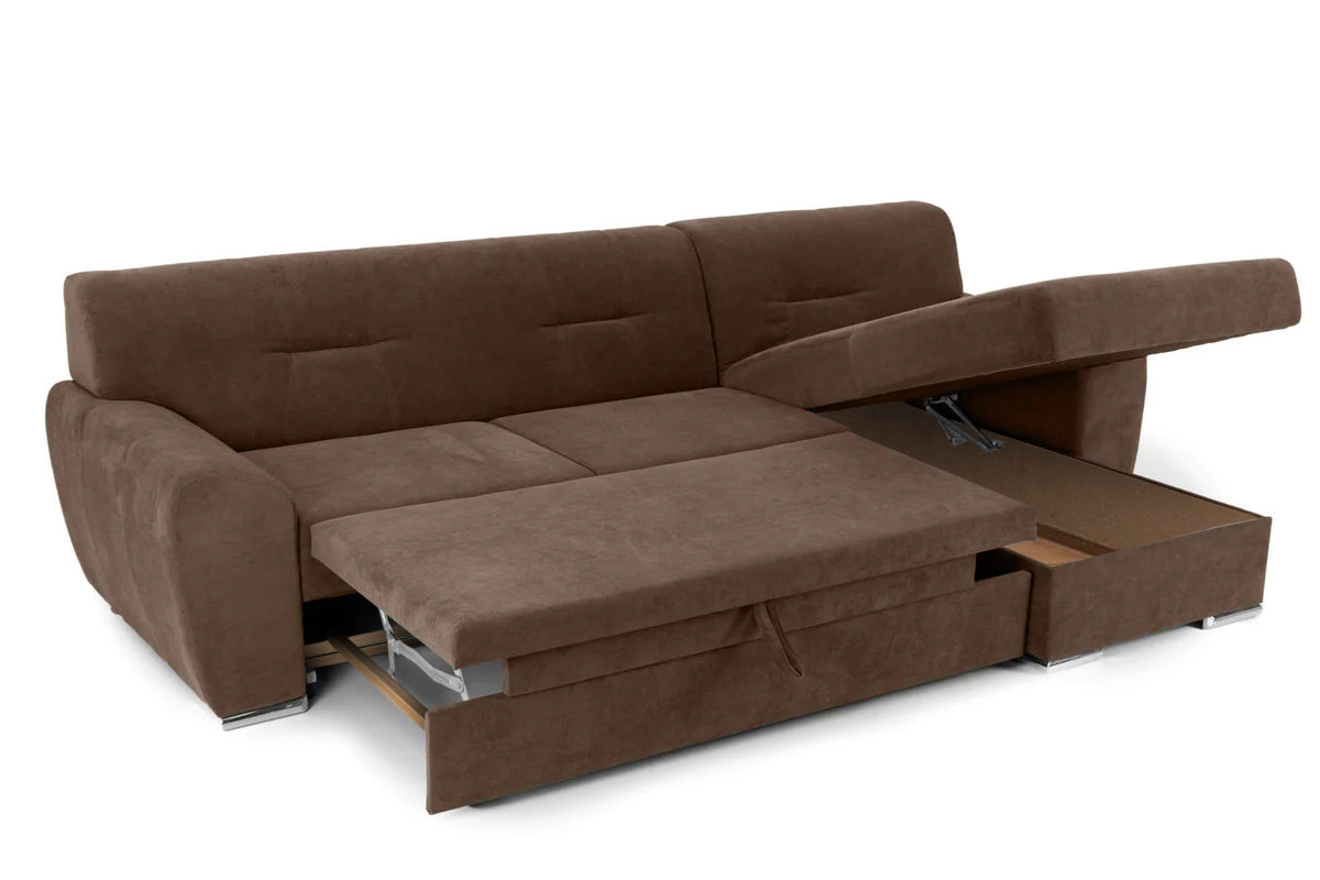 Colțar Extensibil ASTORIA, cu ladă de depozitare, variante stânga/dreapta 281x168x85 cm Prestige Home