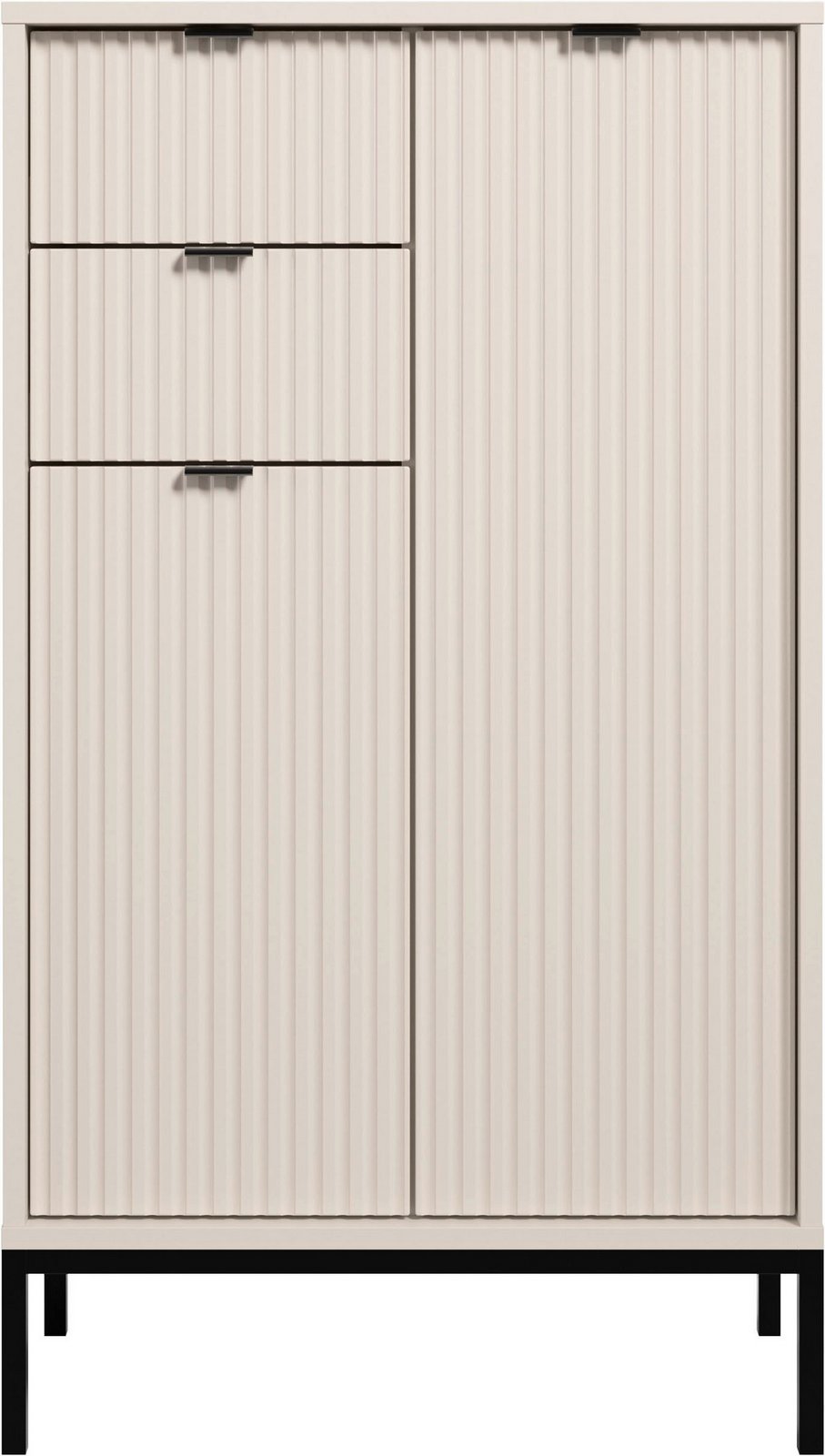 Dulap de baie Lucera, crem, 60×106×32 cm, ușă reversibilă Arboteca