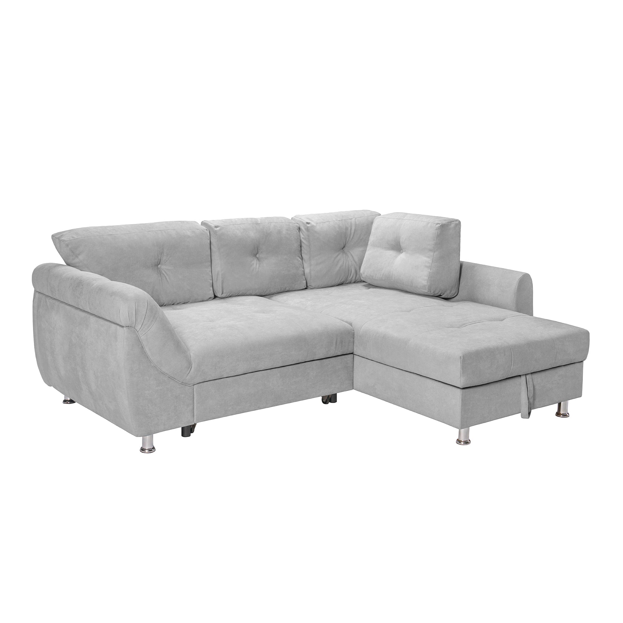 Colțar Extensibil MERLIN, cu lada depozitare, variante stânga/dreapta, 230 x 190 x 93 cm Prestige Home