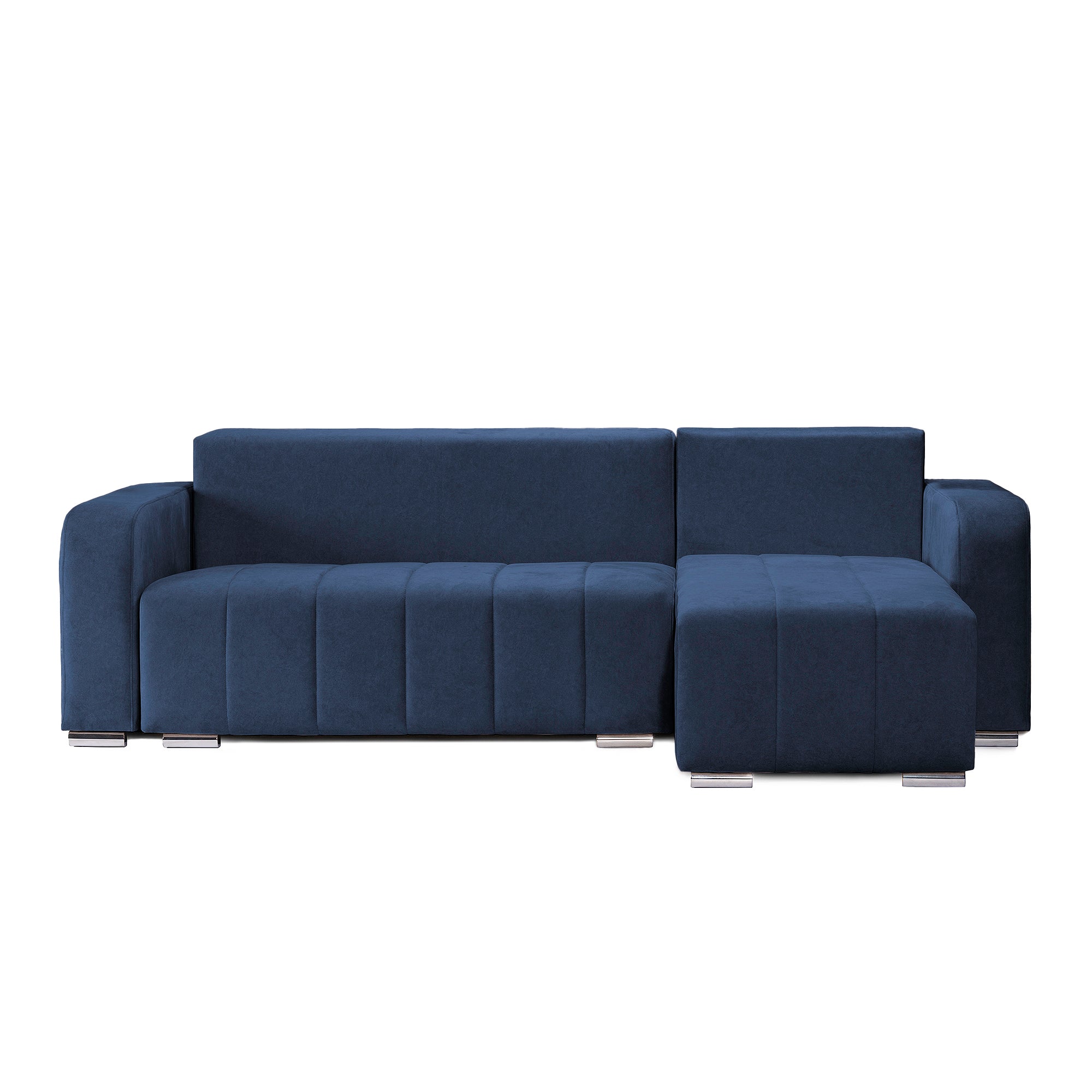 Colțar Extensibil DIEGO, cu lada depozitare, sezlong interschimbabil, 230x190x93cm, Prestigehome.ro, #color_Albastru-Whisper